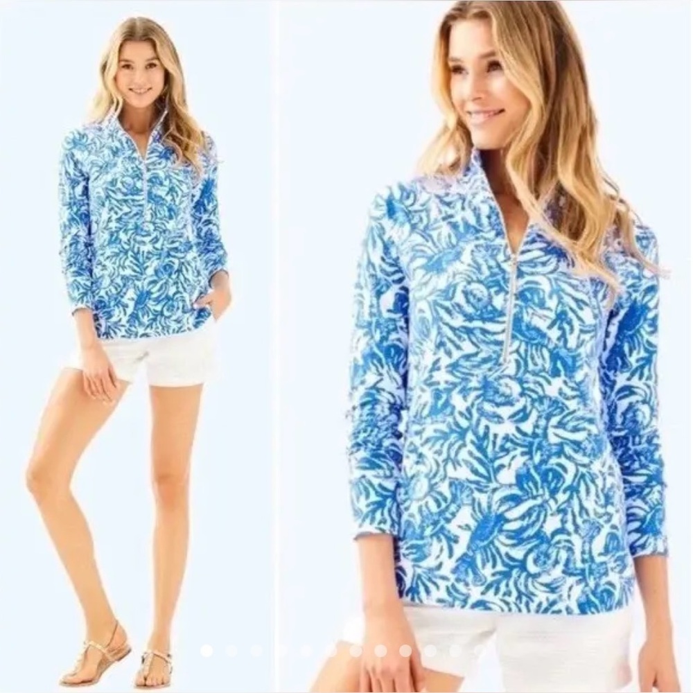 Lilly Pulitzer Women’s Top Skipper Popover 1/2 zip Sweatshirt